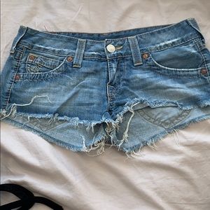 True Religion Bobby Cut Off Shorts